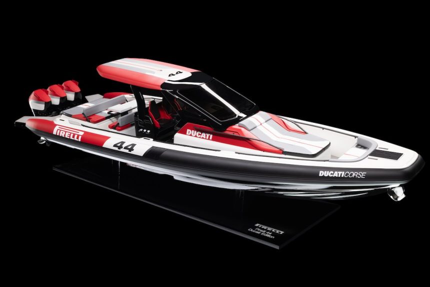 PIRELLI 44 Ducati Edition, SACS Marine, Ducati Centenario, Pirelli Speedboats, Cannes Yachting Festival 2026, kapal cepat Ducati,