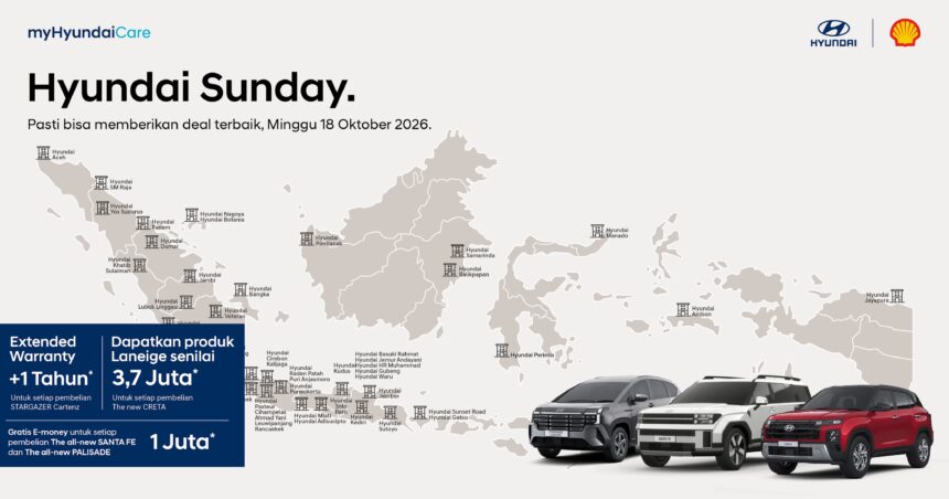 Hyundai enghadirkan program kolaborasi otomotif dan lifestyle sepanjang Oktober 2026.